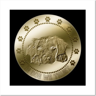 Brittany Spaniel Dog Coin Art Funny Crypto Cryptocurrency Posters and Art